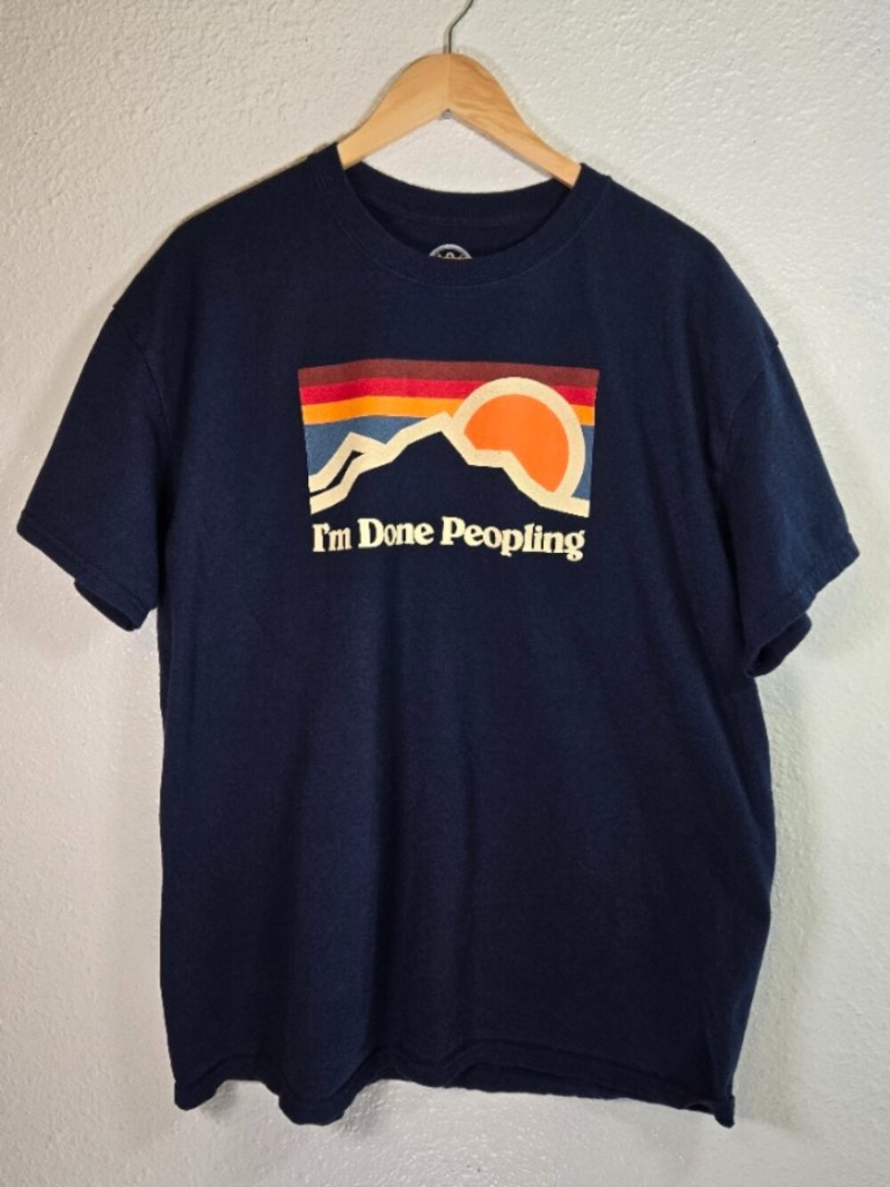 "I'm Done Peopling" Mountain Sunset Tee